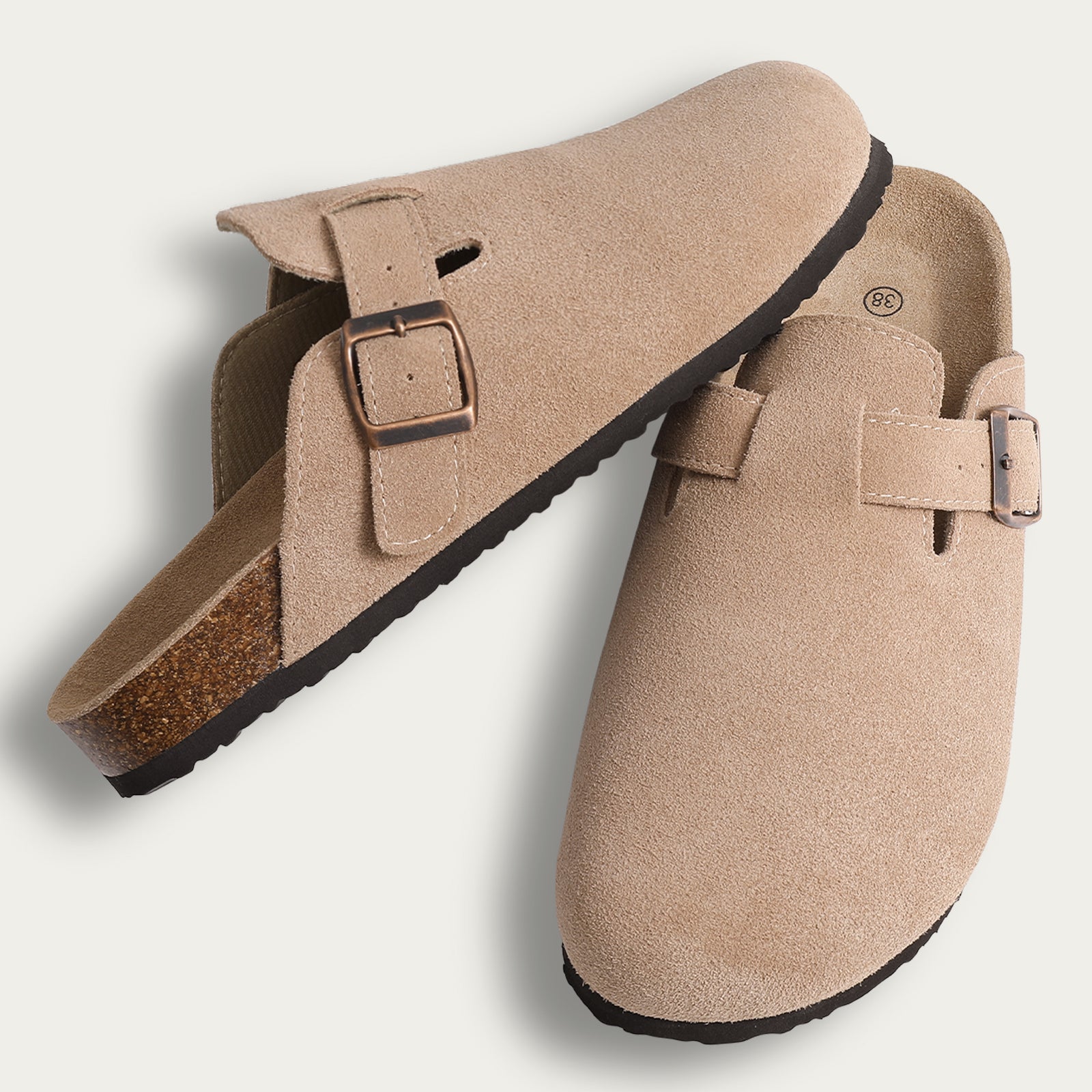 Faux Suede Sandals Open-Toe Design for Women | Elina