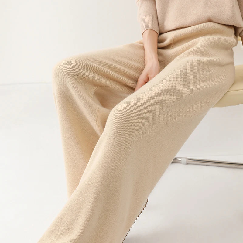 Elira - Cashmere Wide-Leg Trousers