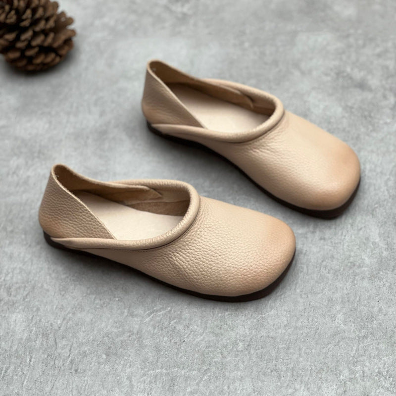 Classic Leather Flats Comfortable Fit for Women | Elira