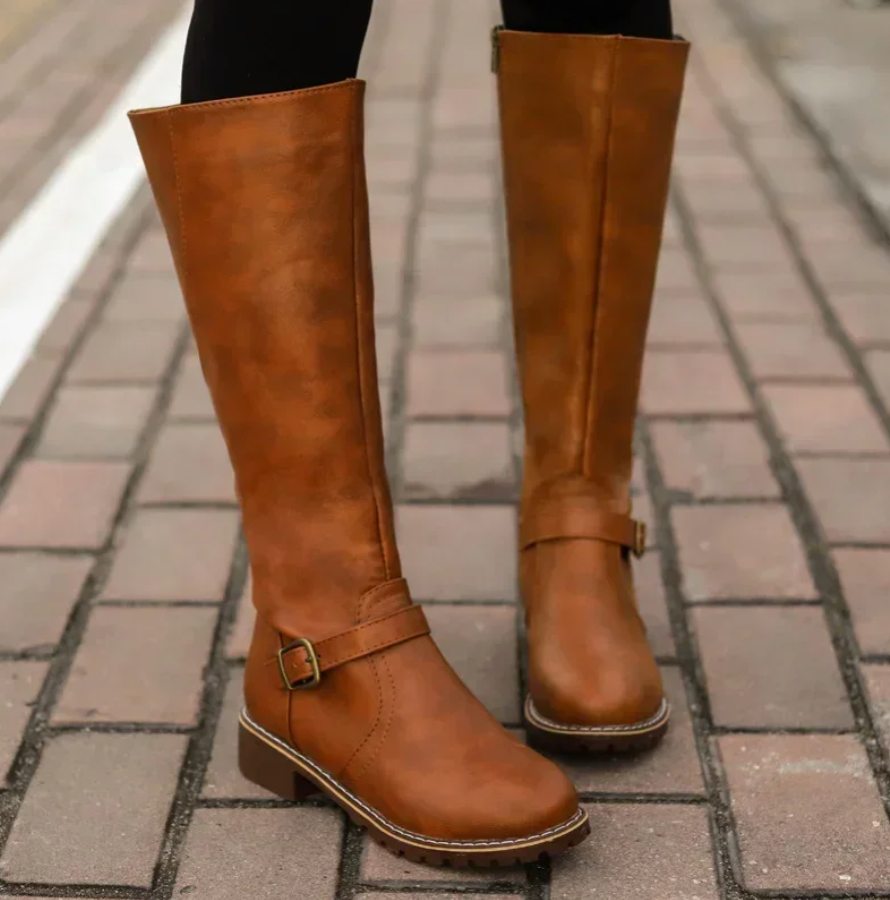 Eloria – Women's Knee High Vegan Leather Winter Boots