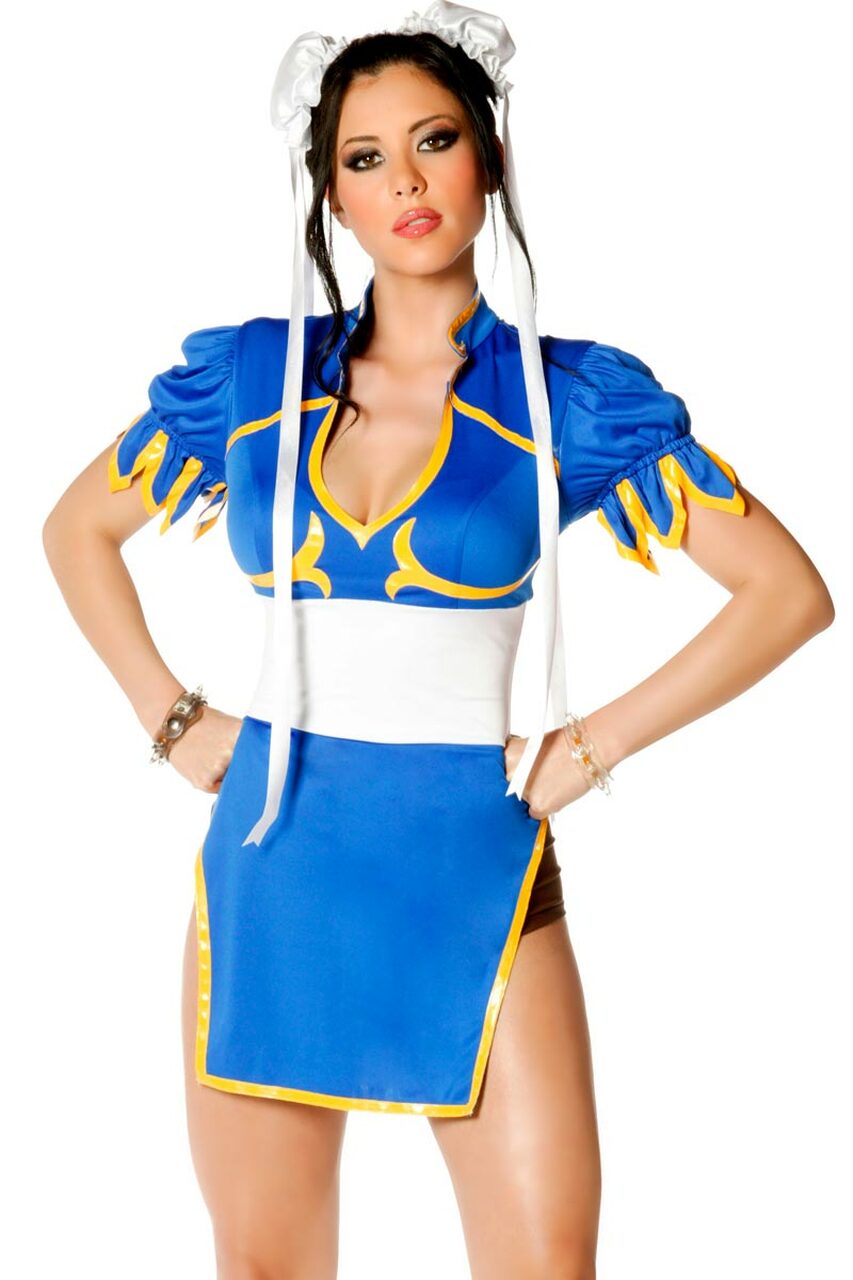 Fighting Warrior Blue Party Costume Dress for Women | Lira Multicolor