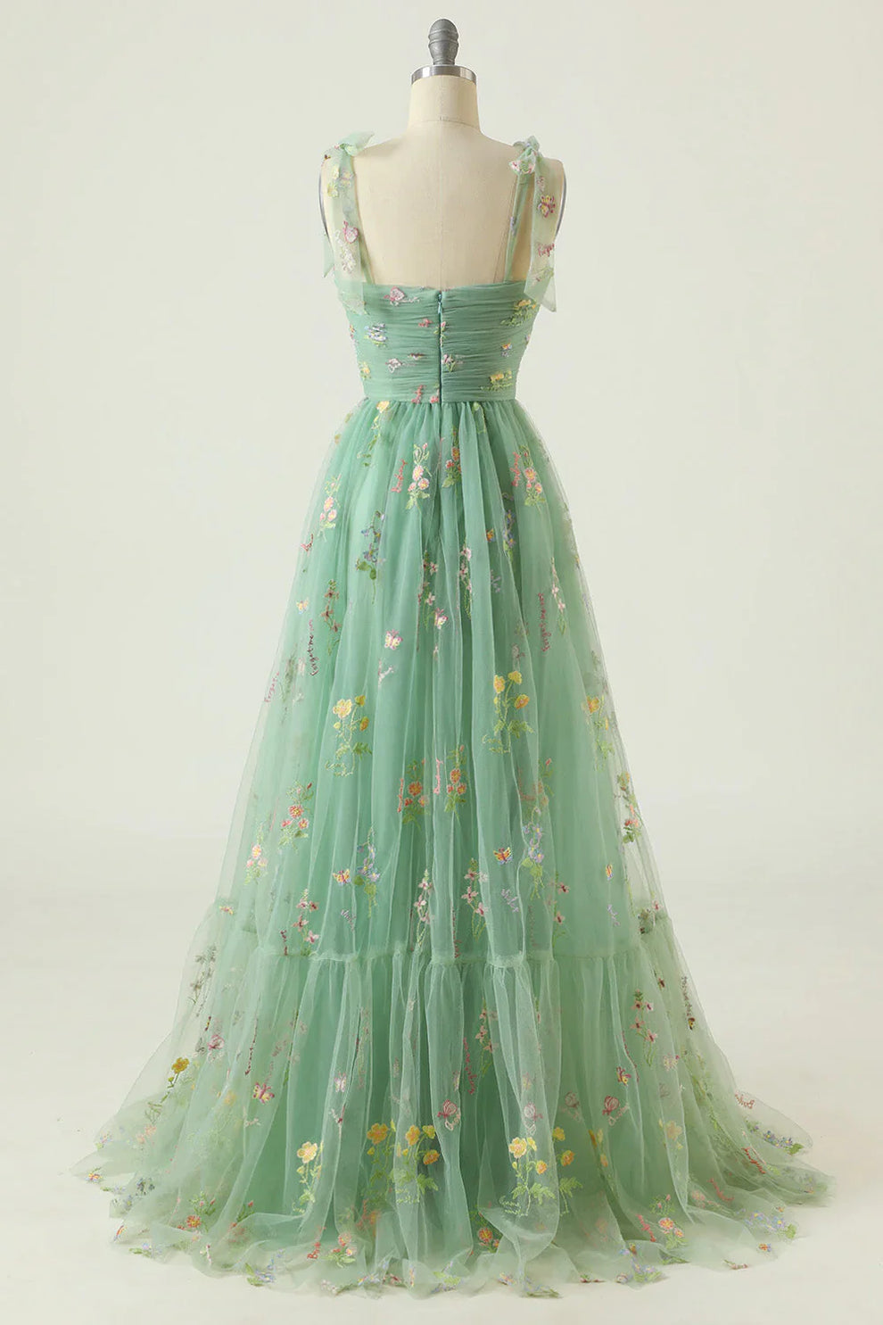 Floral Embroidered Tulle Maxi Dress for Women | Aurora