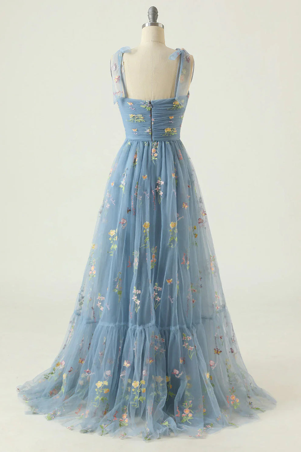 Floral Embroidered Tulle Maxi Dress for Women | Aurora