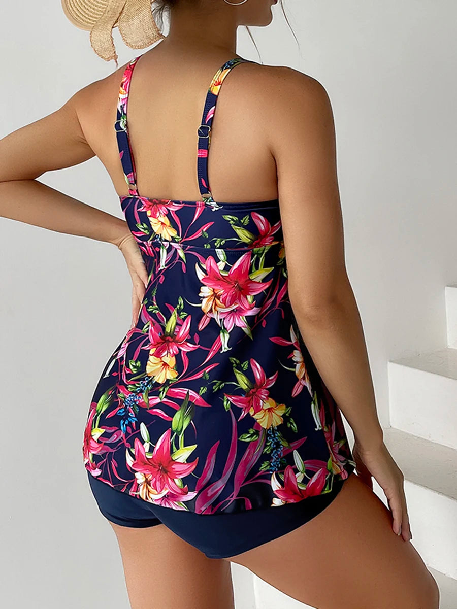 Floral Printed Tankini Set For Women | Jorina
