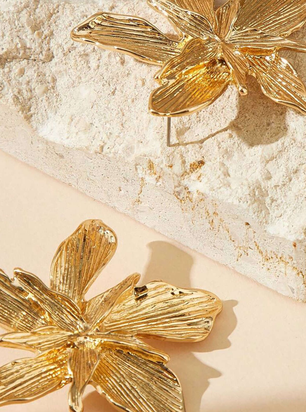 Floral Sculpted Oversized Earrings for Women | Aurelia