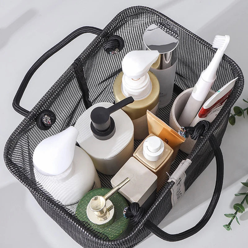 Foldable Mesh Bath Storage Tote Bag for Women | Nova