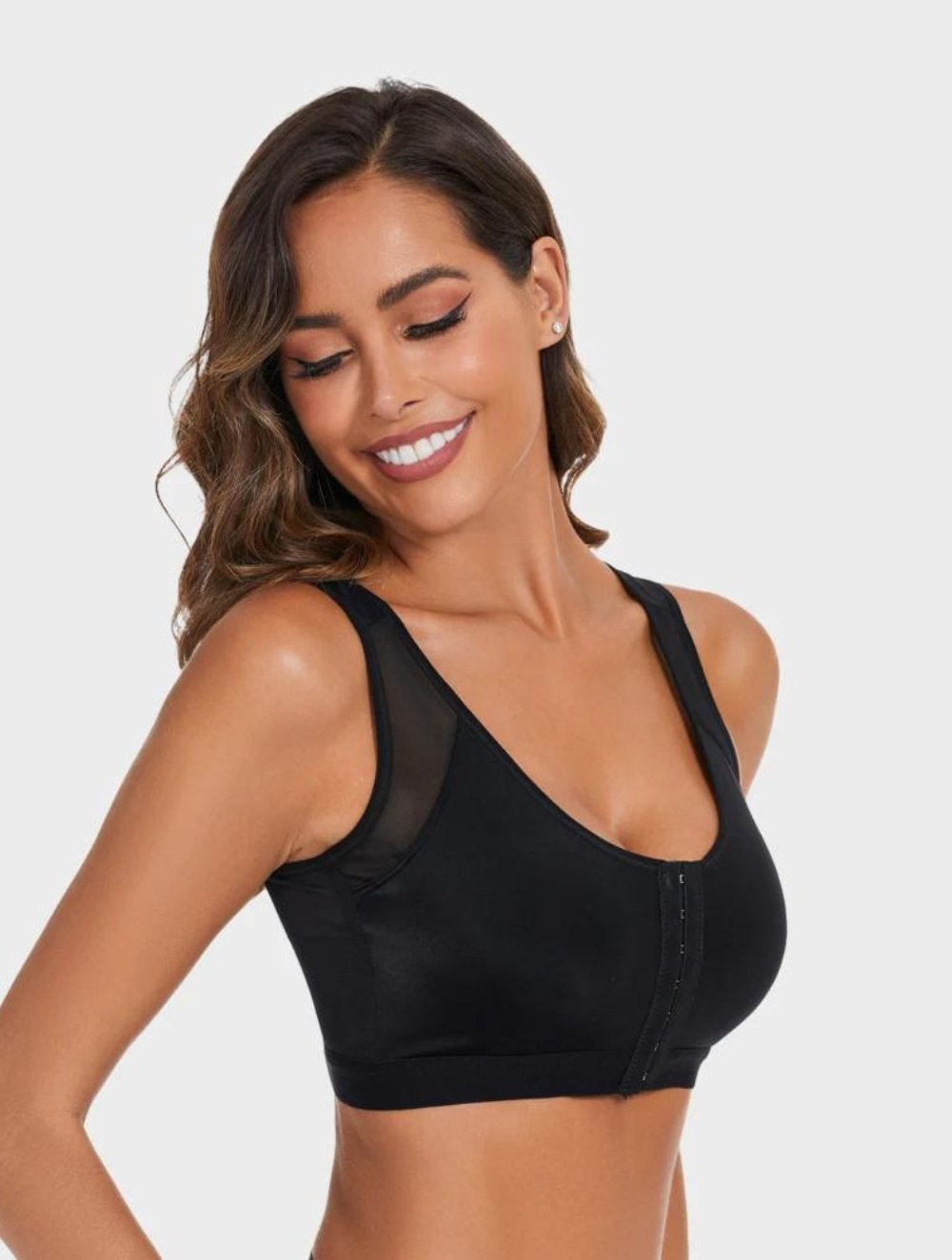 Front Closure Support Bra with Mesh Straps for Women | Celina