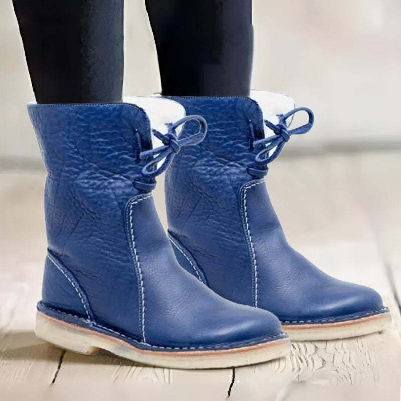 Waterproof Snow Boots with Wool Lining for Women | Gaby Blue