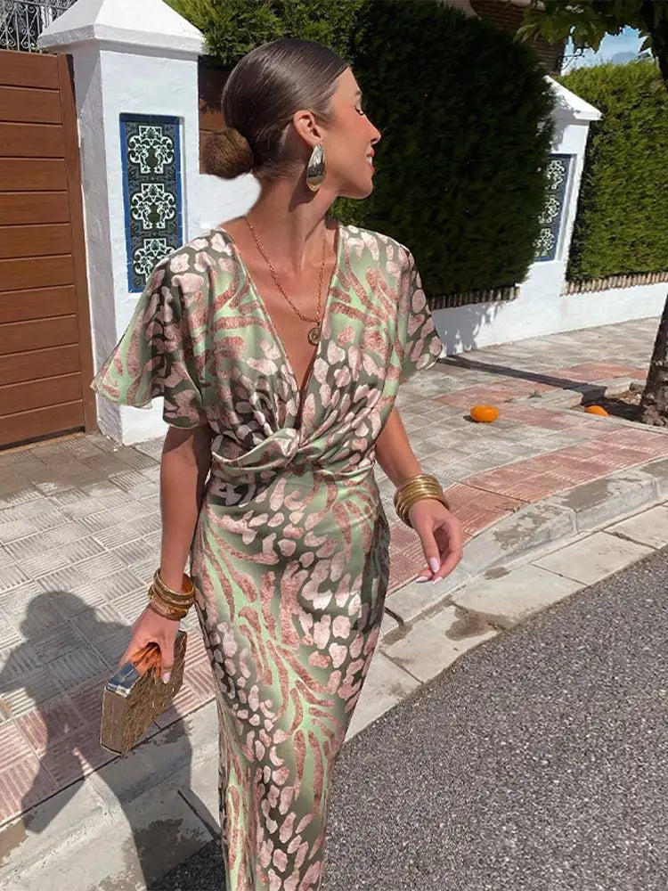Green Wrap Dress for Women | Verity