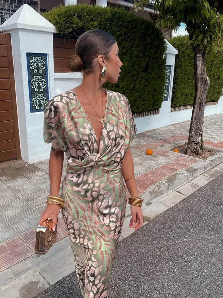 Green Wrap Dress for Women | Verity