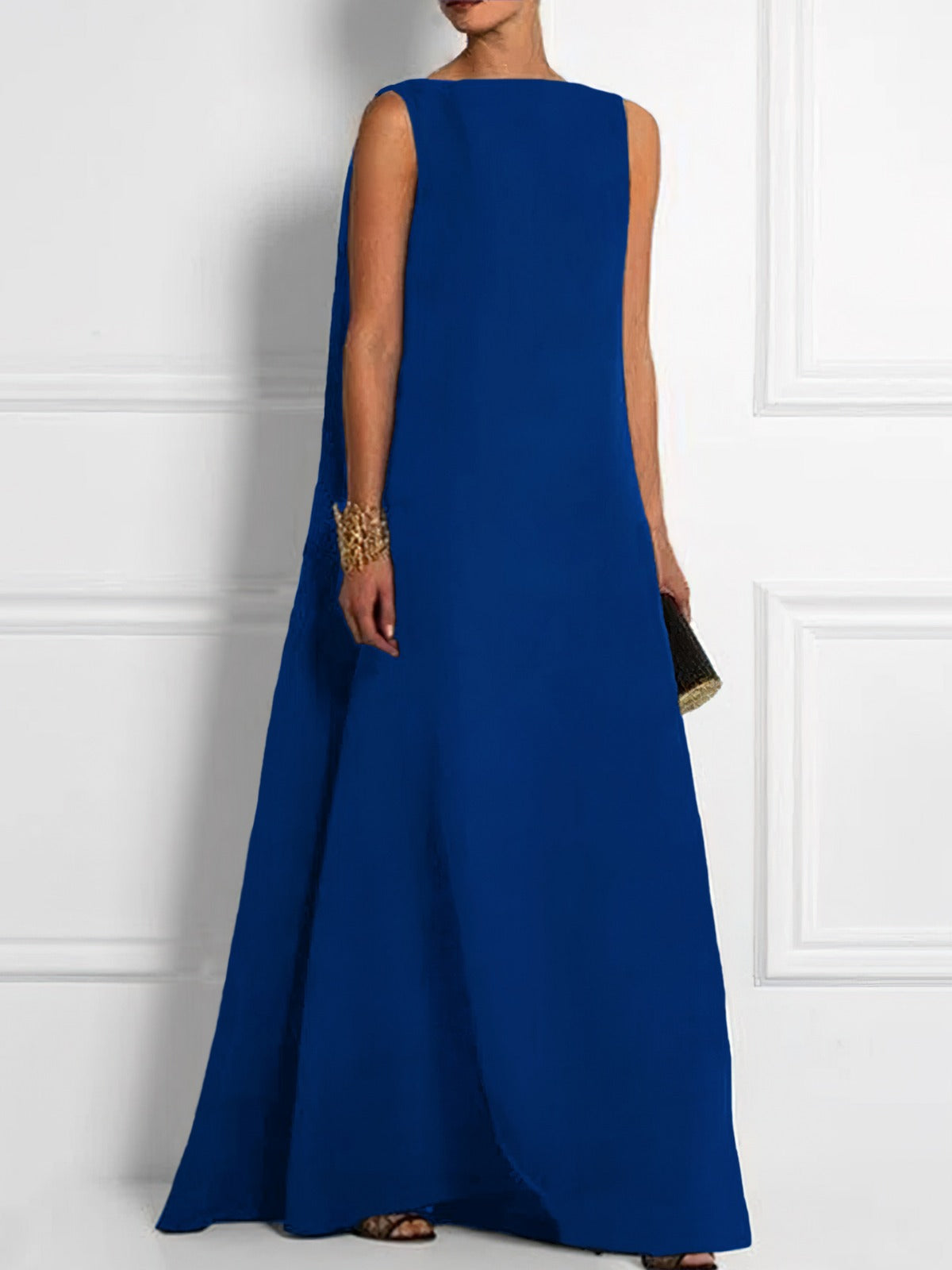 Women Sleeveless A-Line Evening Gown | Hazel Blue