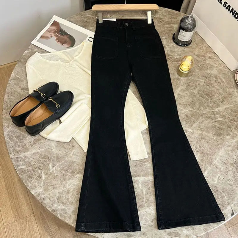 High Waist Loose Washed Jeans for Women | Gwen Black