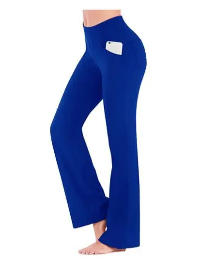 High Waist Palazzo Flared Pants for Women | Samara Blue