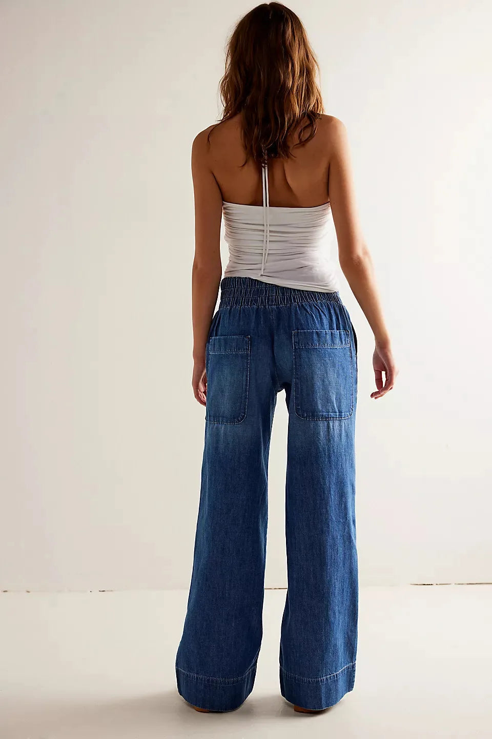 High Waist Wide Leg Denim Jeans for Women | Amelia