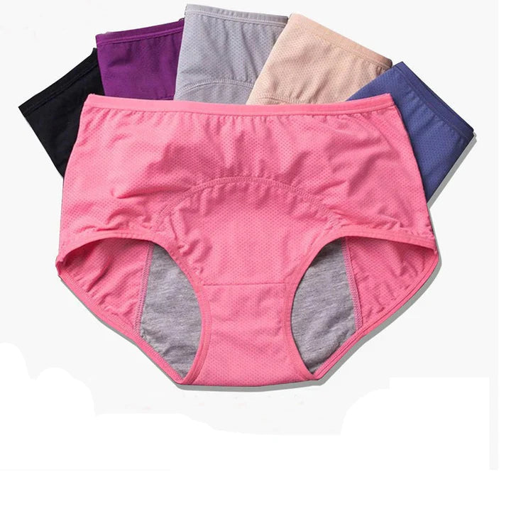 High-Waist Cotton Panties 4-Piece Set for Women | Elaine 4 Random Colors