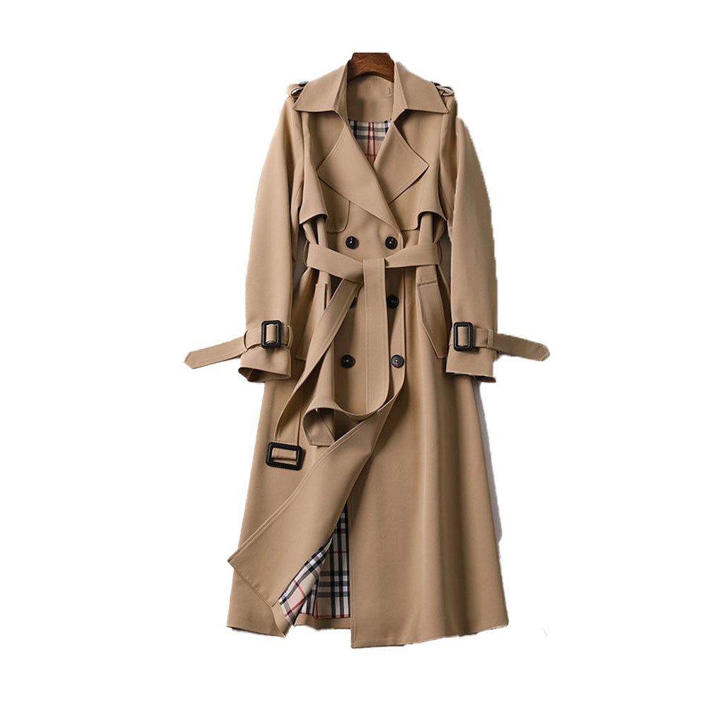 Isaline - Classic Belted Trench Coat Beige