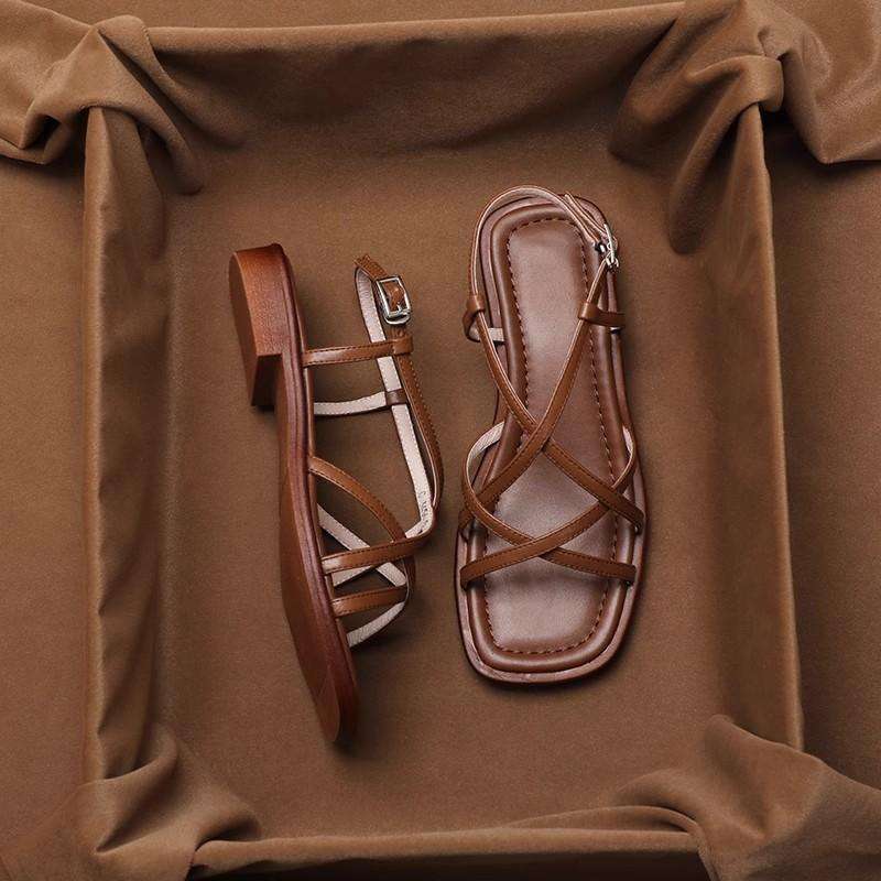 Leather Strap Sandals for Women | Carina Brown