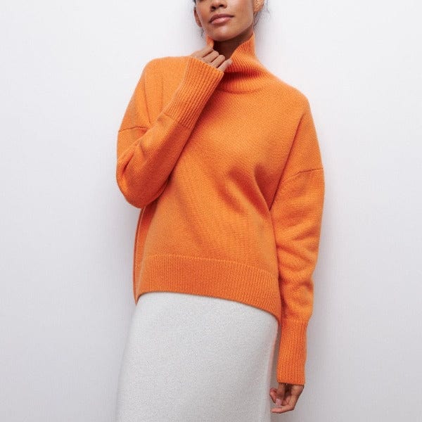 Full Sleeve Sweater Elegant Style for Women | Iverna Orange