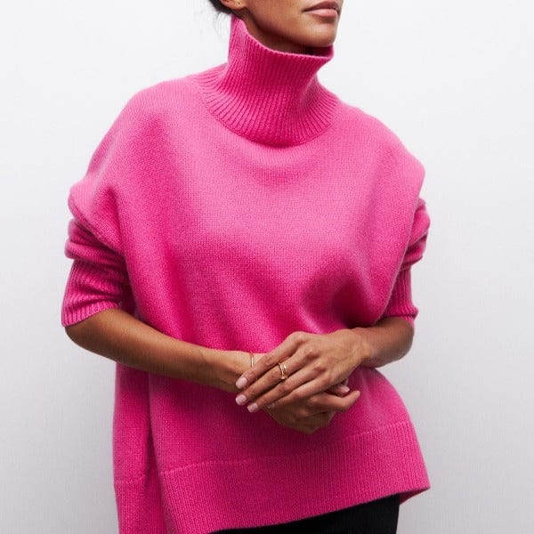 Full Sleeve Sweater Elegant Style for Women | Iverna Pink