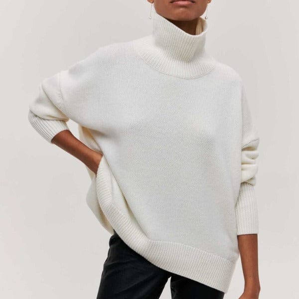 Full Sleeve Sweater Elegant Style for Women | Iverna White