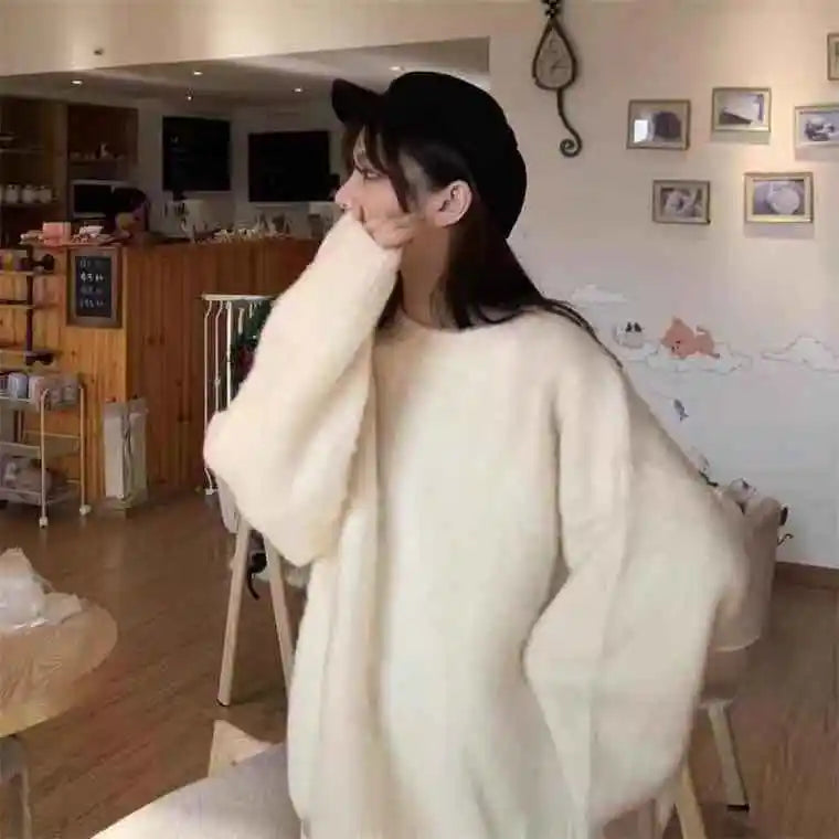 Knitted Pullover Sweater Loose Fit for Women | July Cream