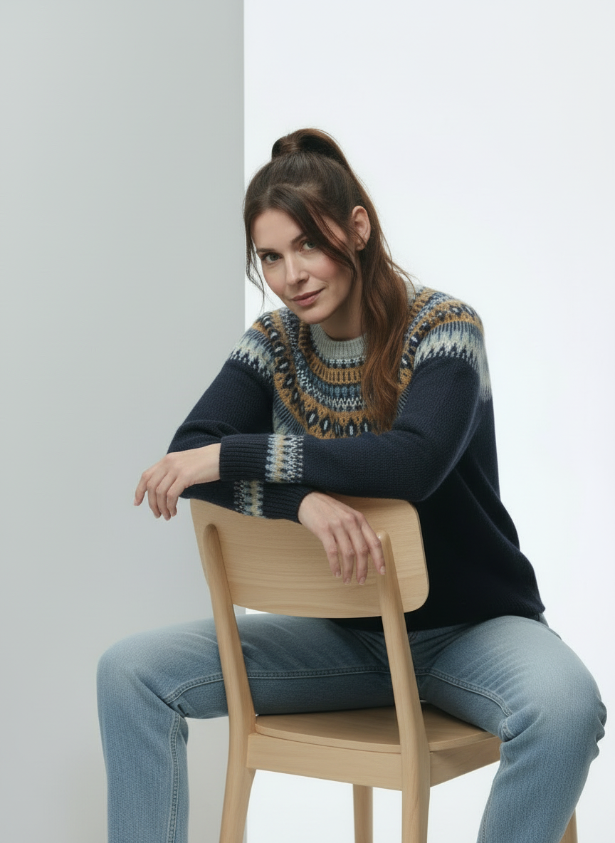 Knit Wool Jumper Relaxed Fit for Women | Elvara