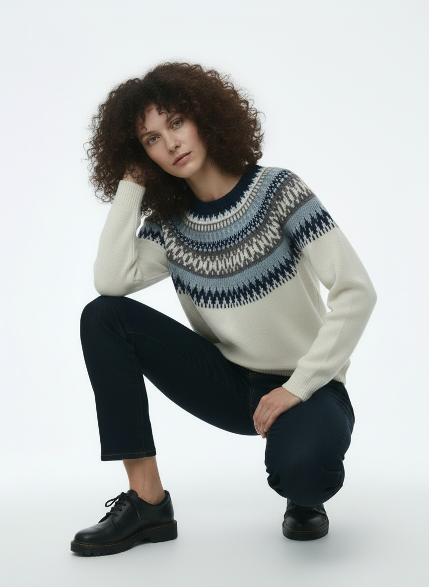 Knit Wool Jumper Relaxed Fit for Women | Elvara