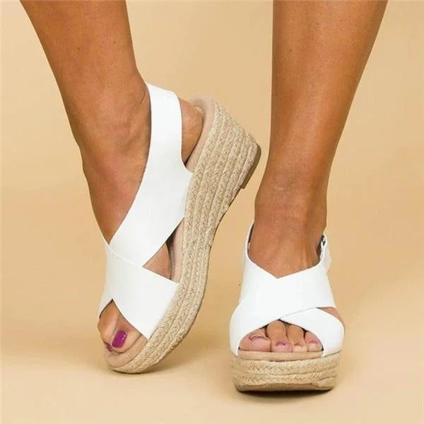 Espadrille Sandals Comfortable Fit for Women | Kovira White