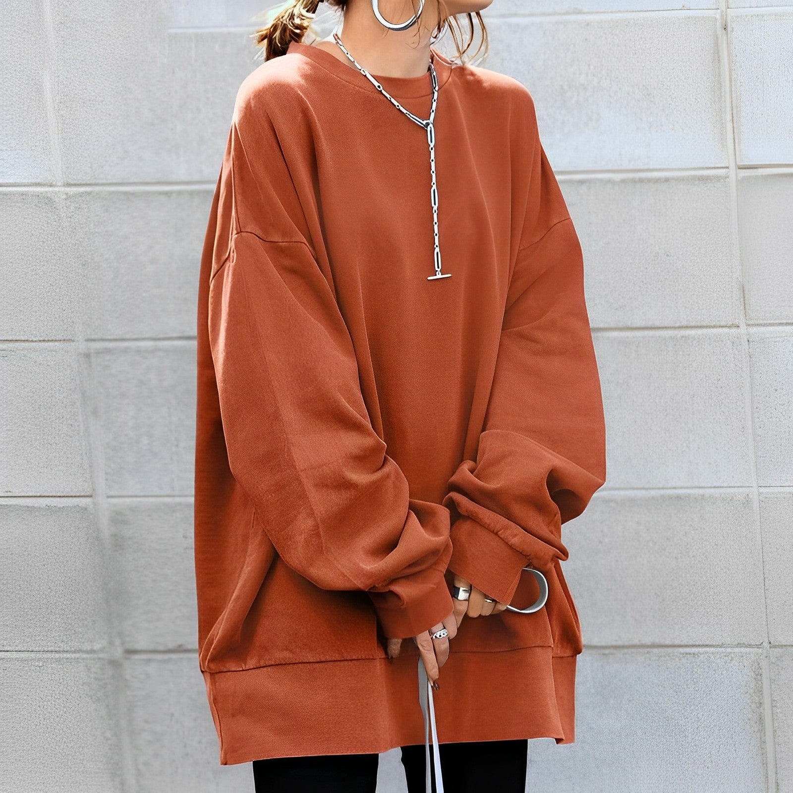 Oversized Sweater Cozy Fit for Women | Lara Orange
