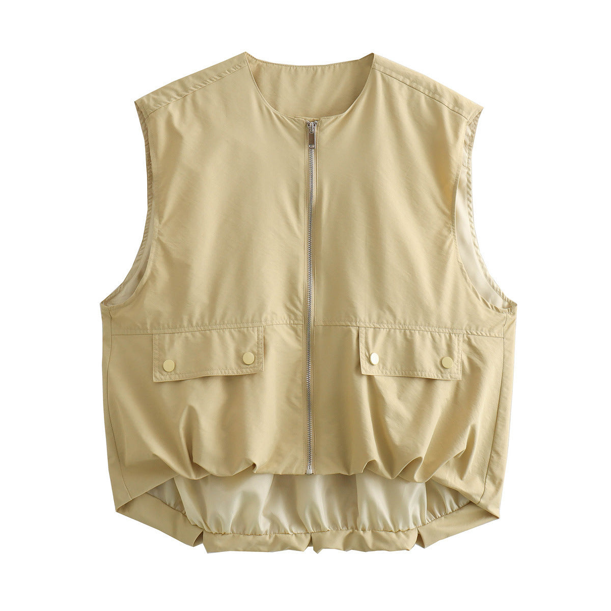 Lightweight Sleeveless Bomber Vest Jacket for Women | Judy