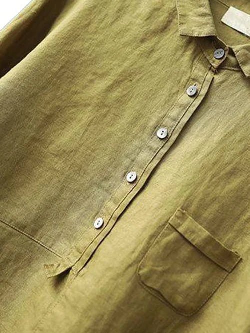Linen Long Sleeve Shirt for Women | Rhea