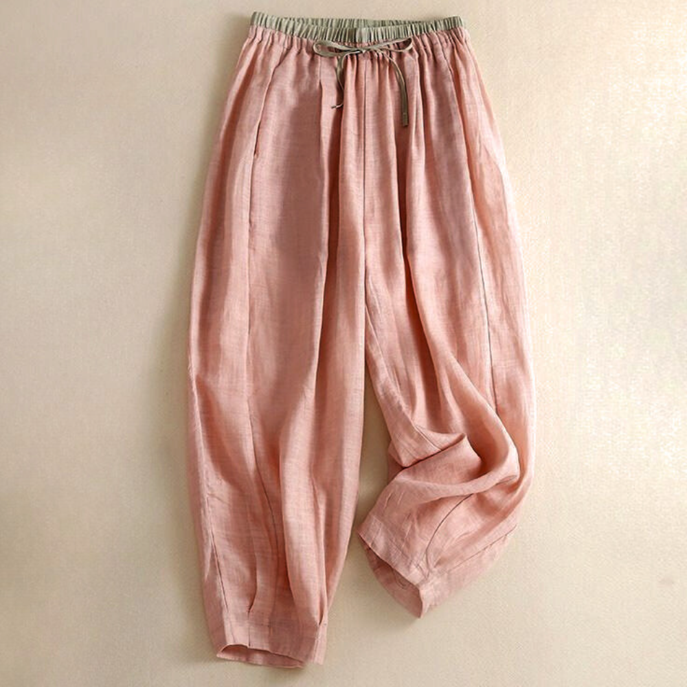 Linen Trousers for Women | Ella Pink