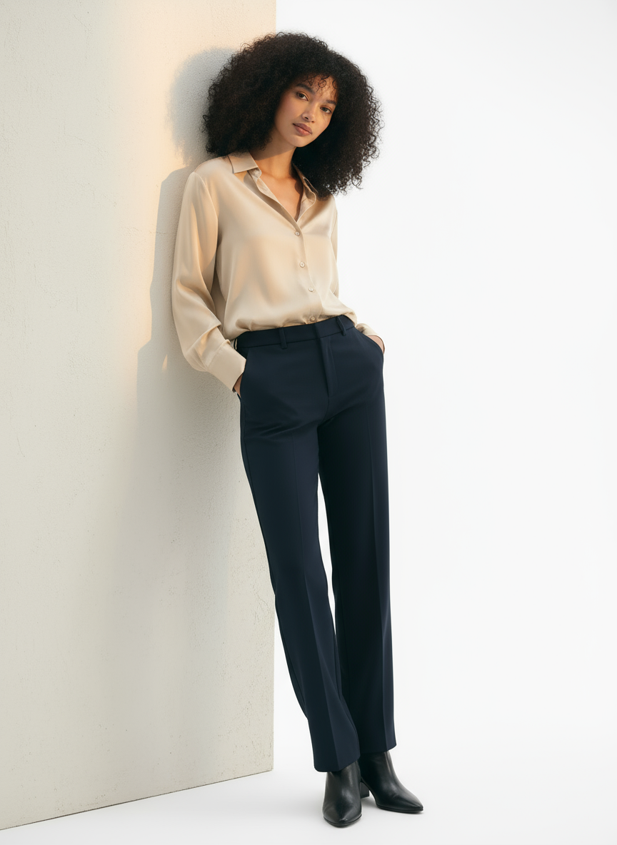 Long Sleeve Blouse Luxurious Silk for Women | Élodie