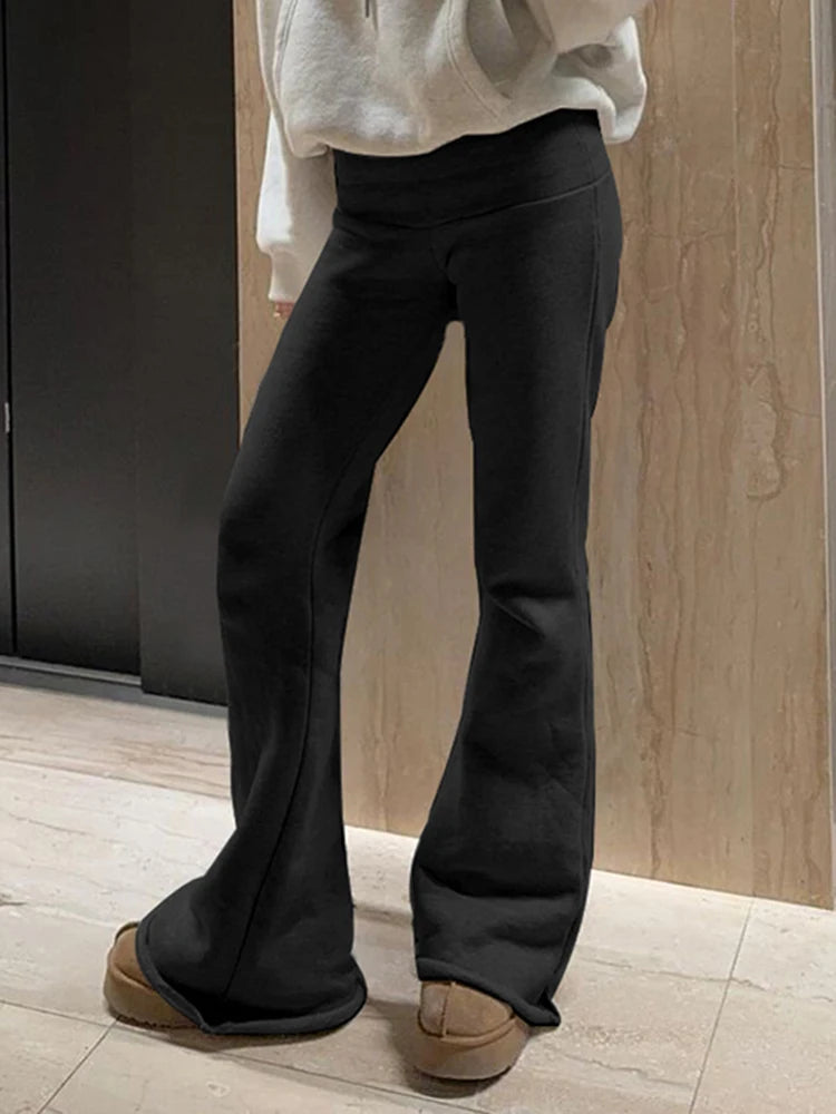 Low-Waisted Flare Pants | Barbara Black