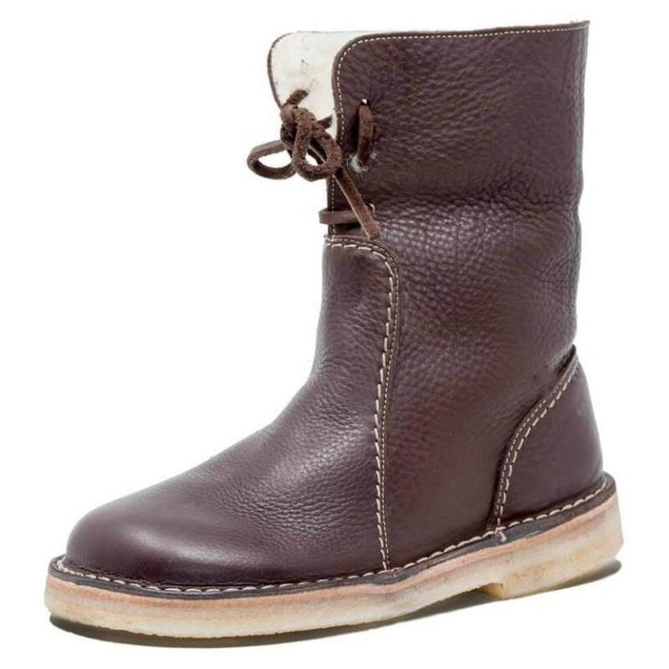 Waterproof Boots with Wool Lining for Women | Lyla Dark Brown