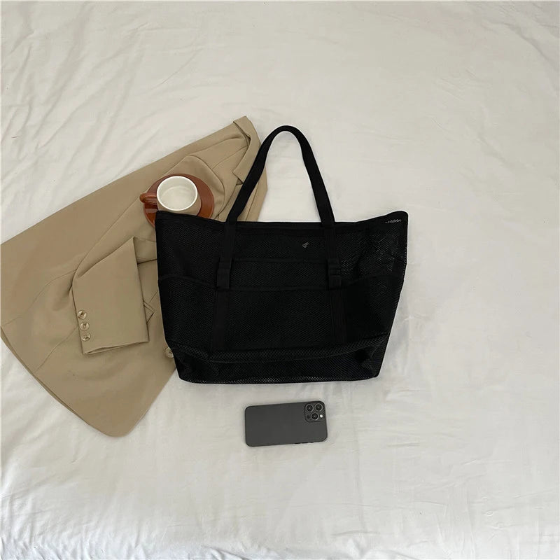 Mesh Beach Bag Versatile Design For Women | Lirena