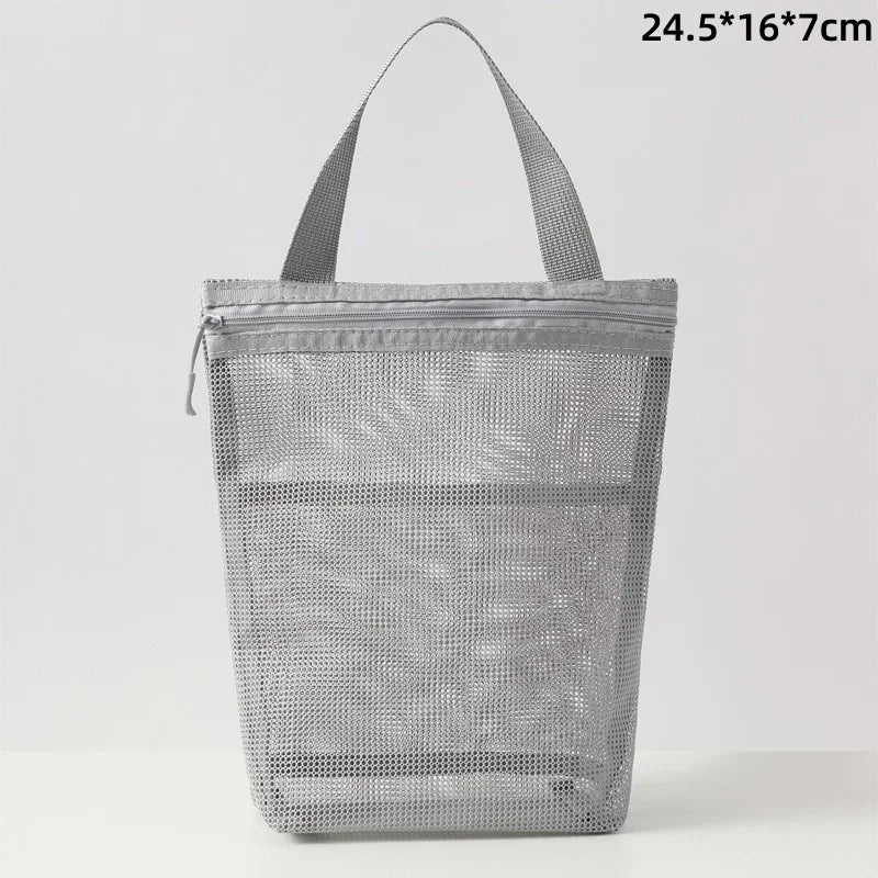 Mesh Waterproof Toiletry Storage Bag for Women | Olivia grey D
