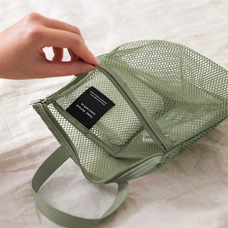 Mesh Waterproof Toiletry Storage Bag for Women | Olivia