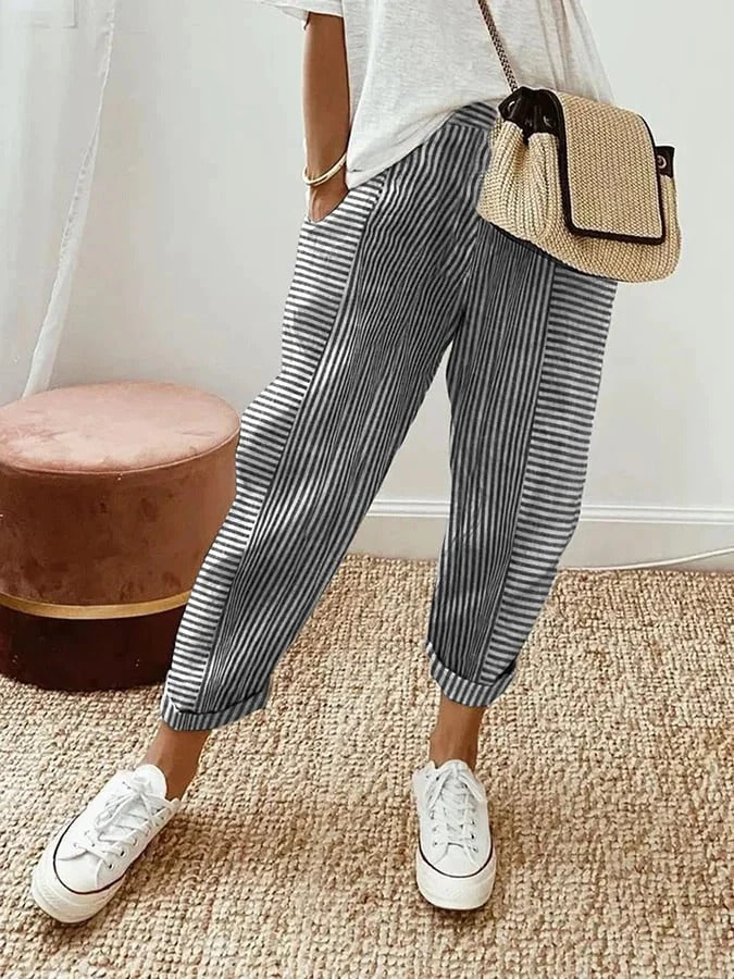 Baggy Pants with Pockets for Women | Monica Black