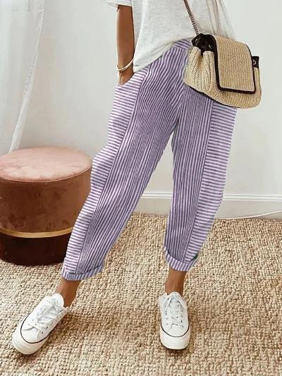 Baggy Pants with Pockets for Women | Monica Purple
