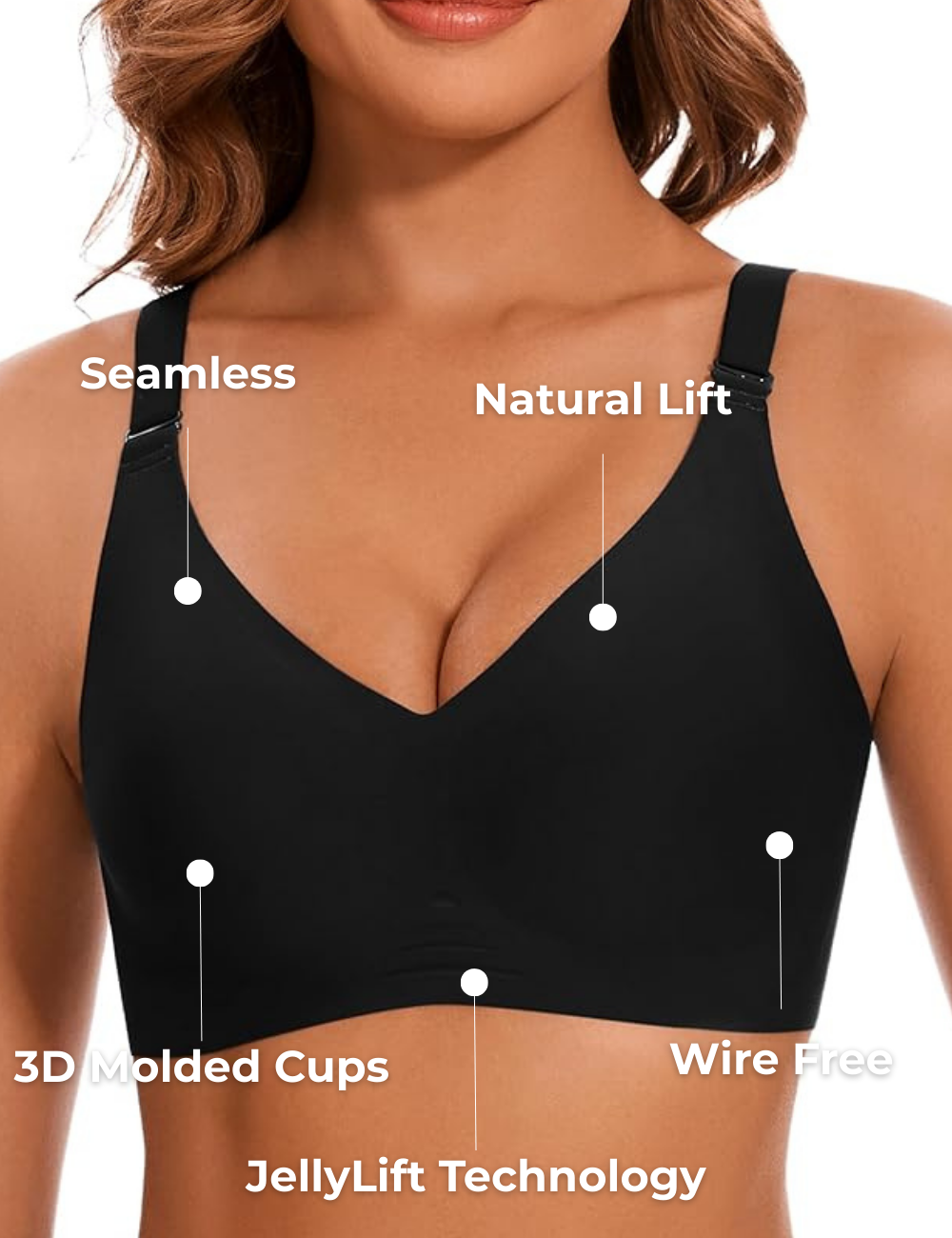 Natural Lift & 3D Comfort Fit JellyLift Seamless Bra for Women | Isabelle