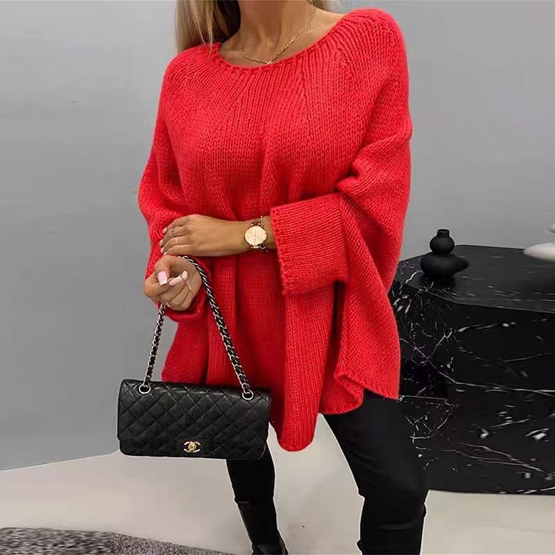 Nimble | Knit Jumper Batwing Sleeves Red