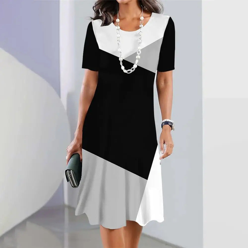 Ombre Print Knee-Length Dress for Women | Avoria Gray