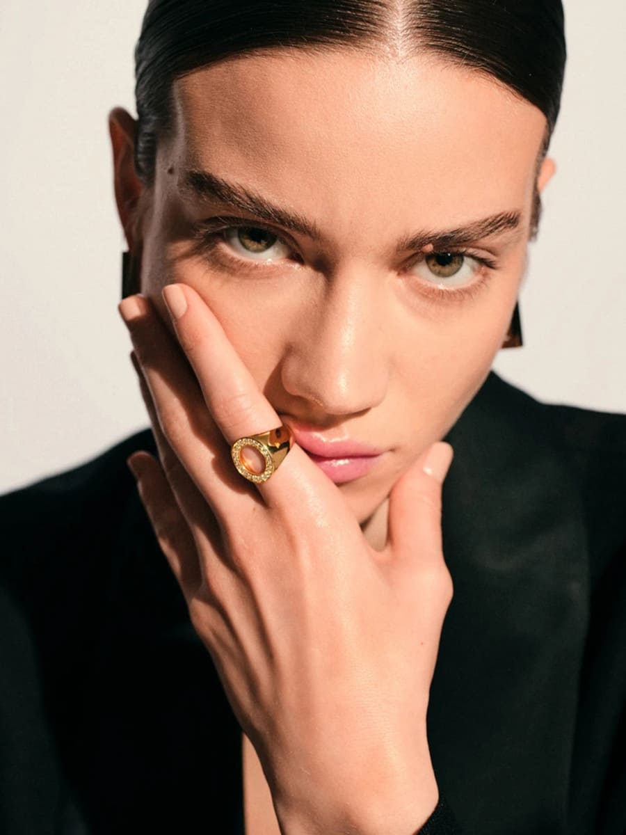 Open Circle Statement Ring for Women | Ivanna