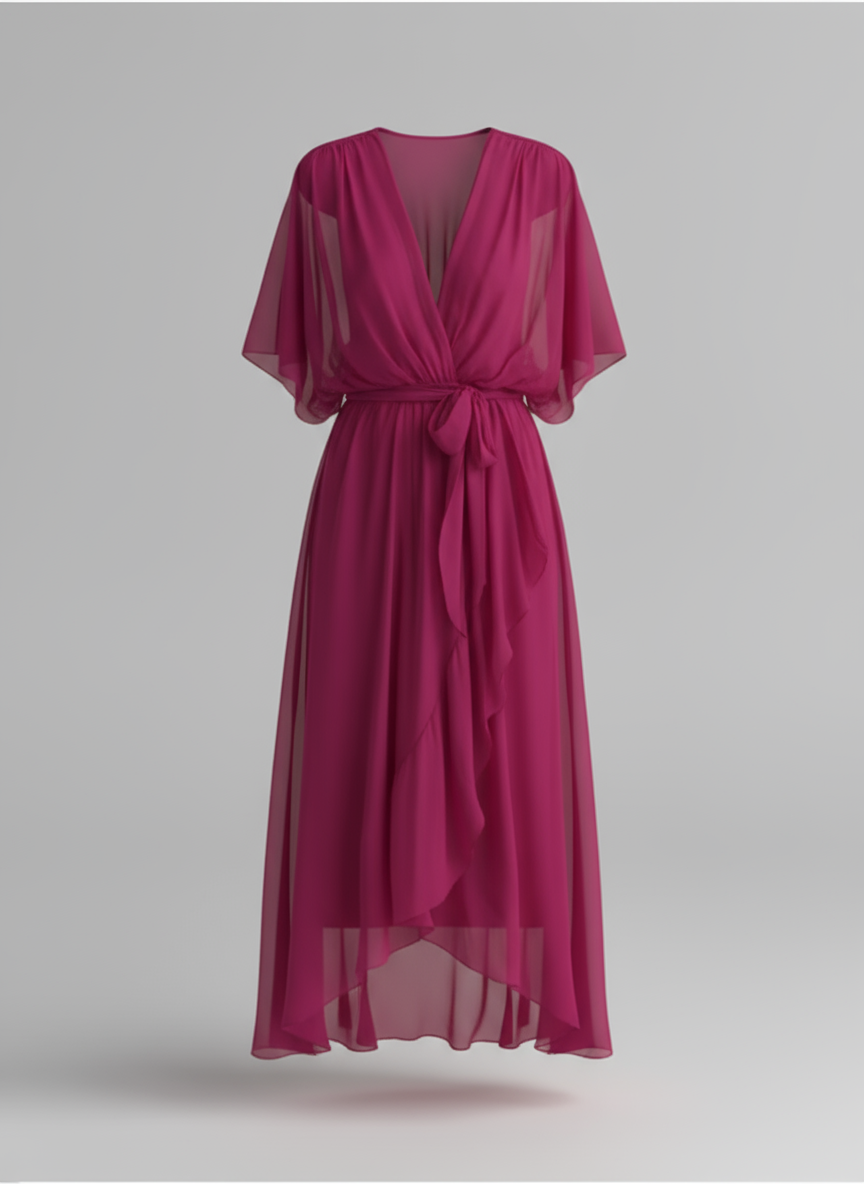 Chiffon Dress for Women | Lucinda Purple