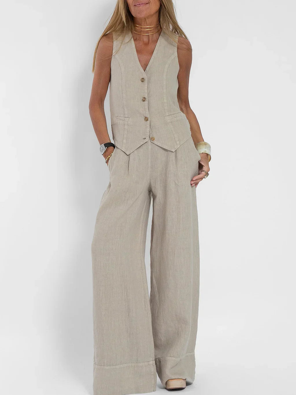Plain Two-Piece Suit For Women | Liora Natural