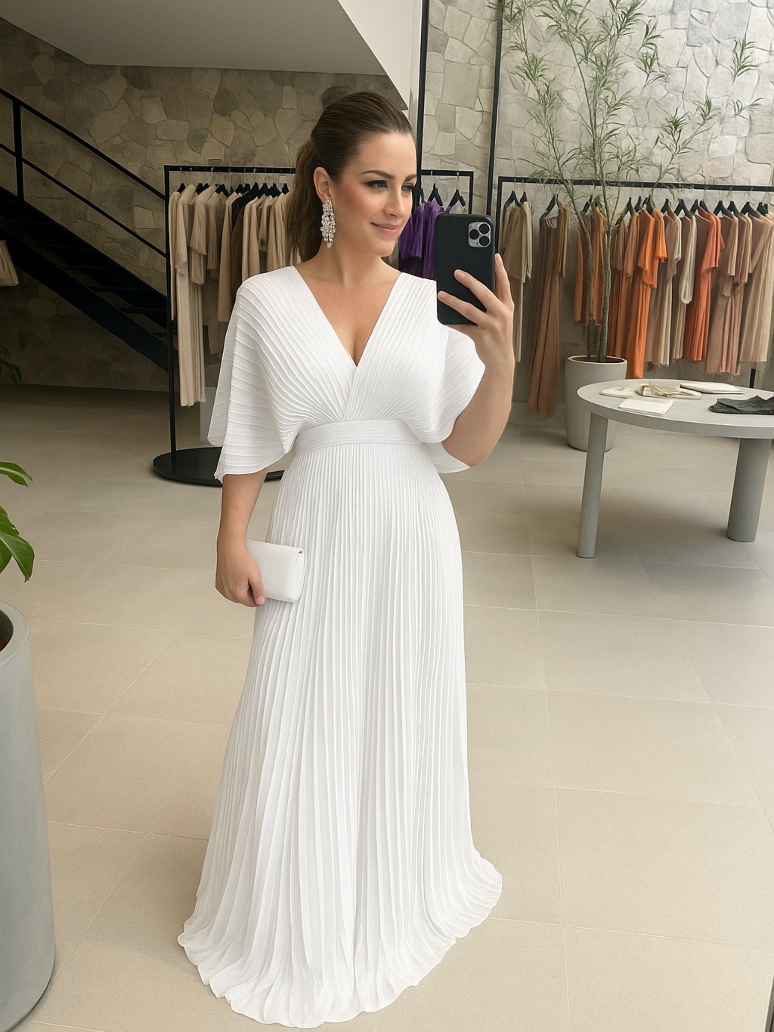 Pleated Maxi Dress for Women | Maddy White