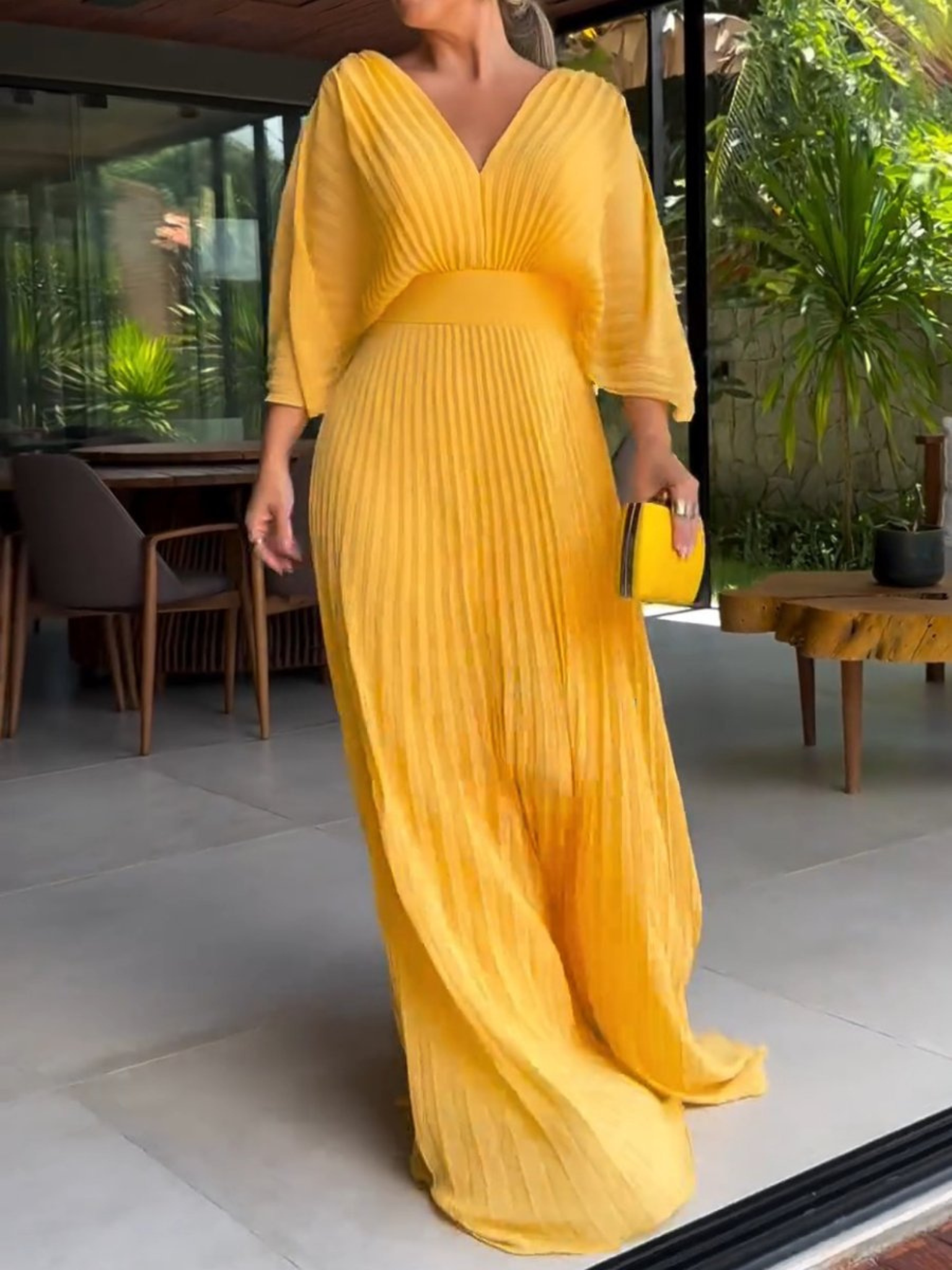 Pleated Maxi Dress for Women | Maddy