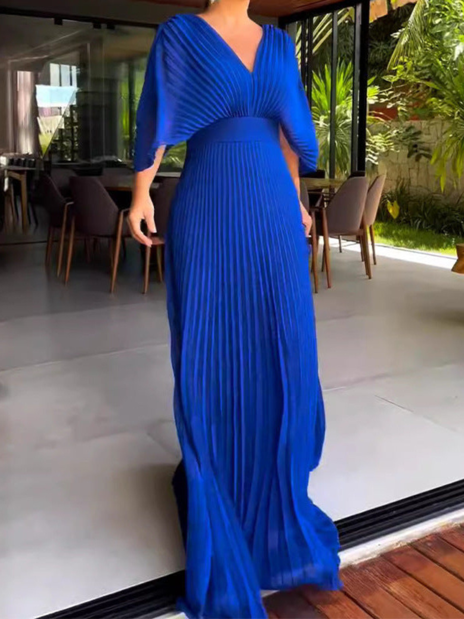 Pleated Maxi Dress for Women | Maddy