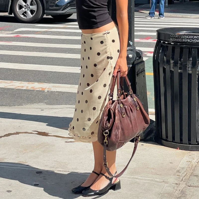 Polka Dot Midi Skirts for Women | Jeny